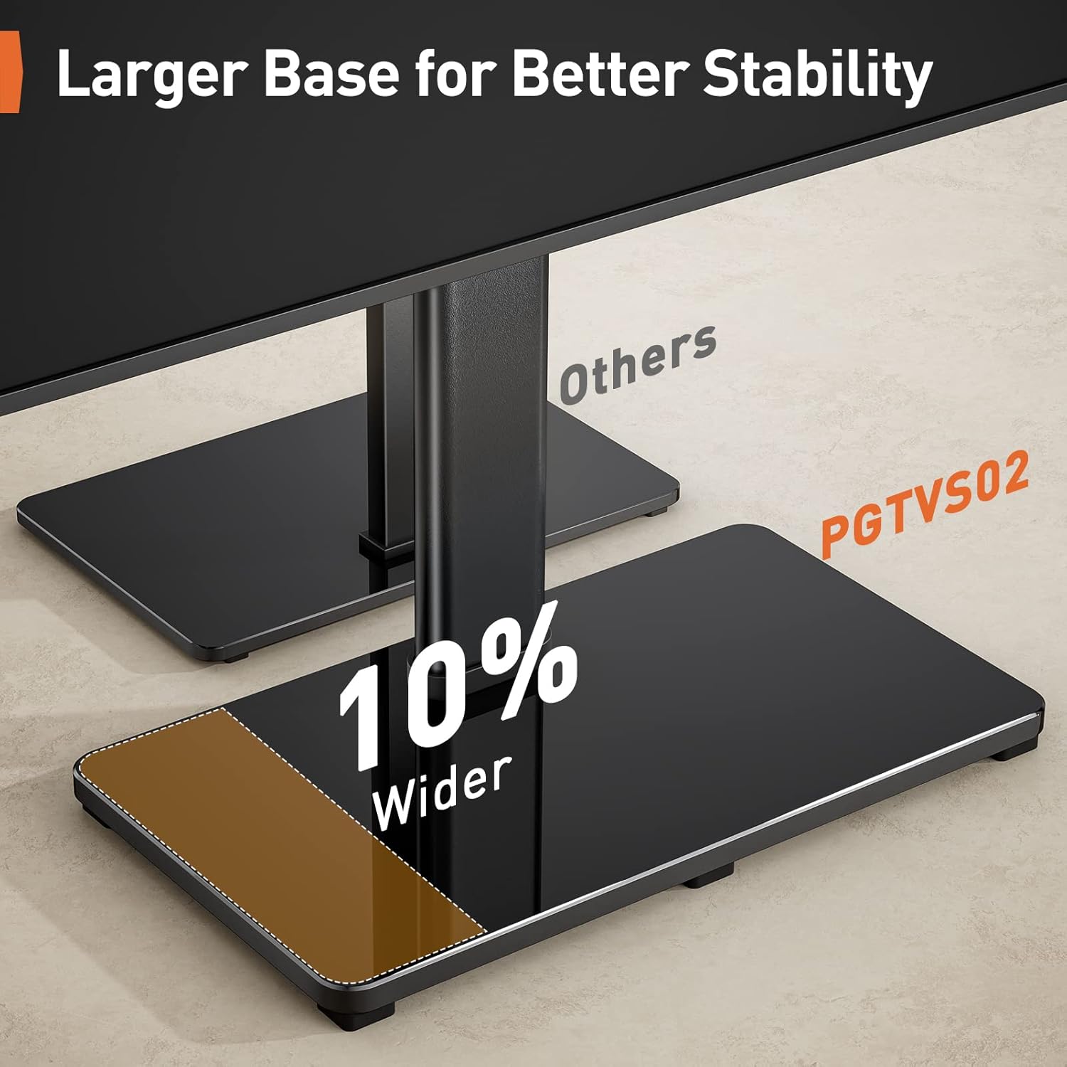 Perlegear Tabletop TV Stand for 23-55 Inch TVs L656707