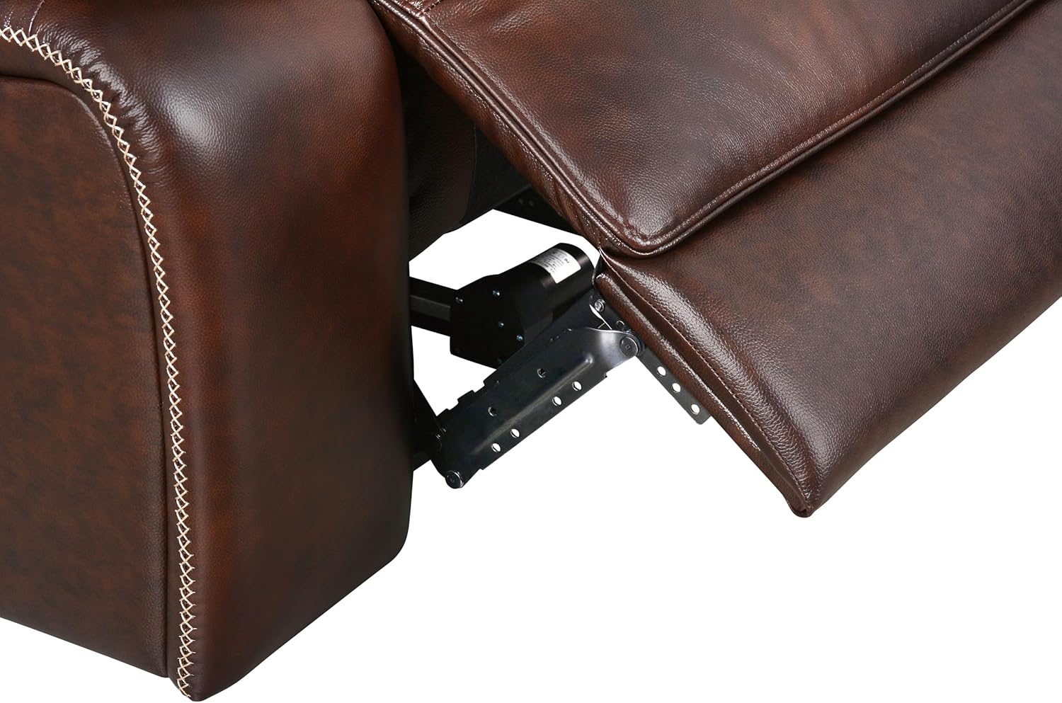 Abbyson Living Vanessa Top Grain Leather Power Reclining Sectional, Brown R649247