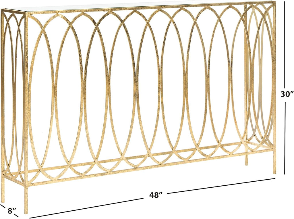 Safavieh Home Carina Gold Foil and Glass Console Table E417