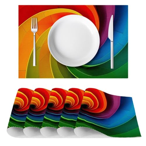 Purple Leopard Print Washable Placemats Set of 6 U49213