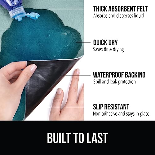 Gorilla Grip Waterproof Silicone Under Sink Mat with Raised Lip, 28 x 22 in, Gray P766266