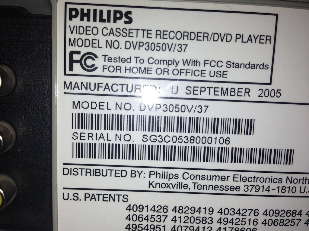 Philips DVP3050V/37 DVD/VCR Combo I74192