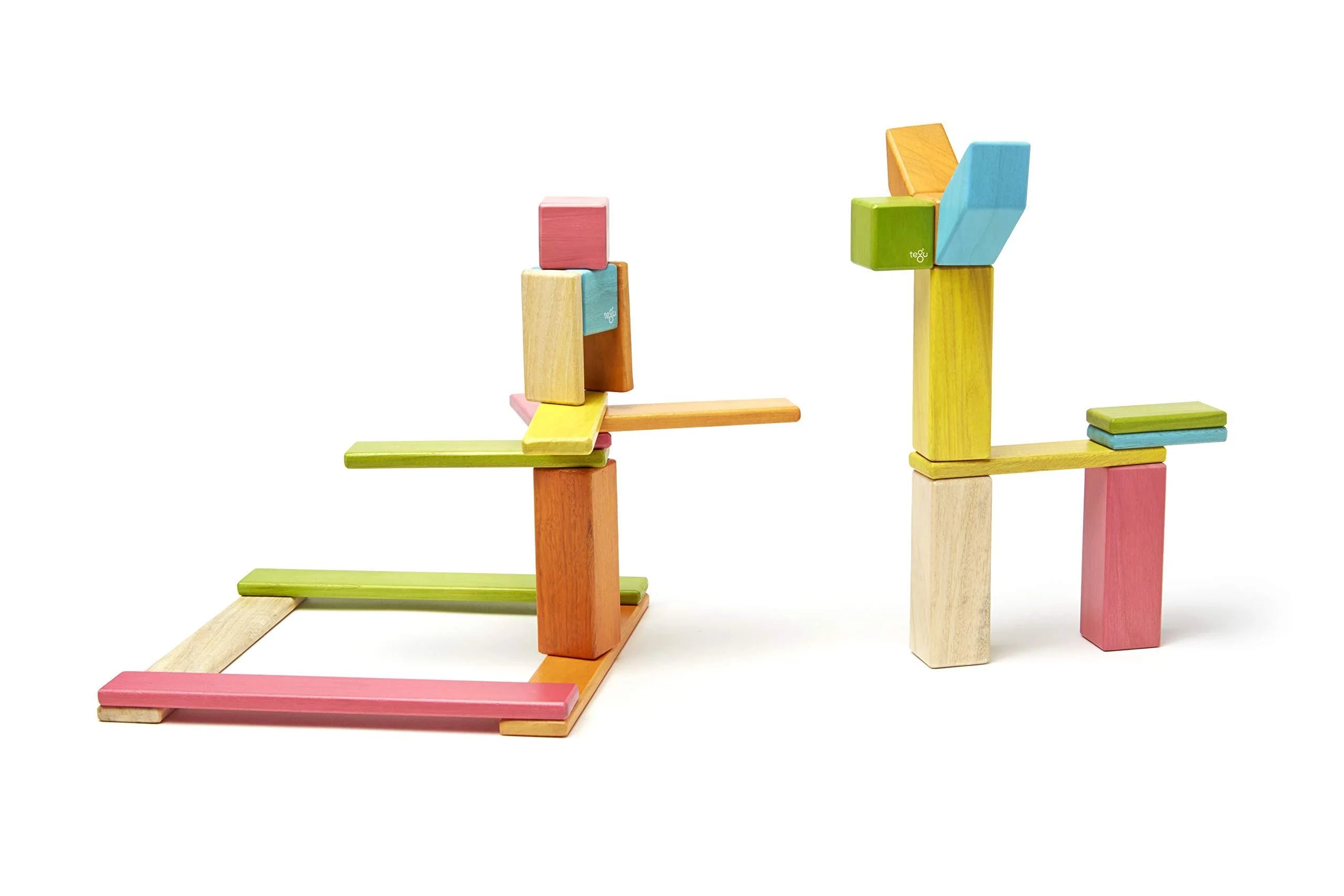 Tegu Magnetic Wooden Block Set, 24 Piece, Tints J9033