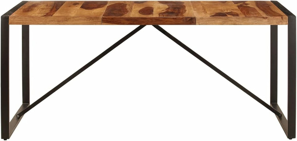 Solid Sheesham Wood Round Dining Table 70.9"x35.4"x29.5" H14158