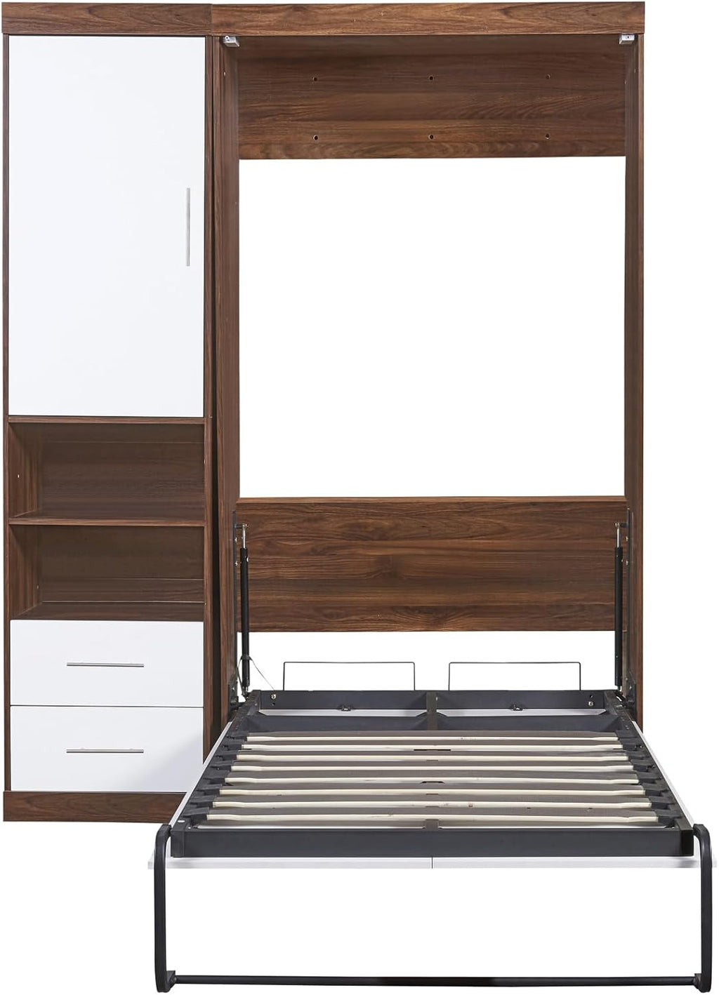 Harper & Bright Designs Twin Murphy Bed with Storage Drawers, White E9318