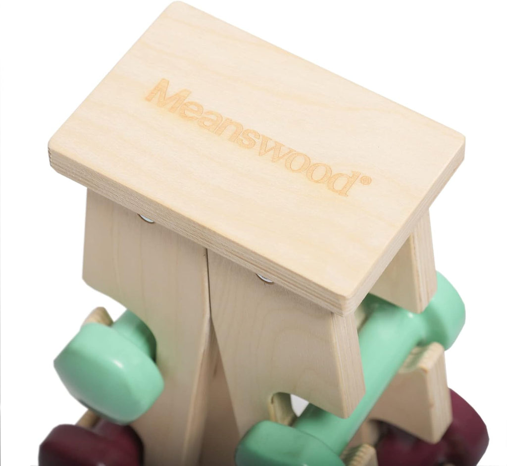 Stone Dumbbell Holder Wooden 6 Weights N921250