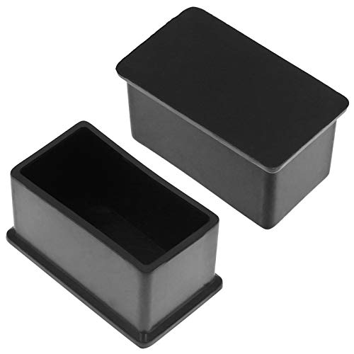 20Pcs Rectangle Rubber Furniture Leg Caps 3/4" x 1-1/2" for Chair Table Bed A315589