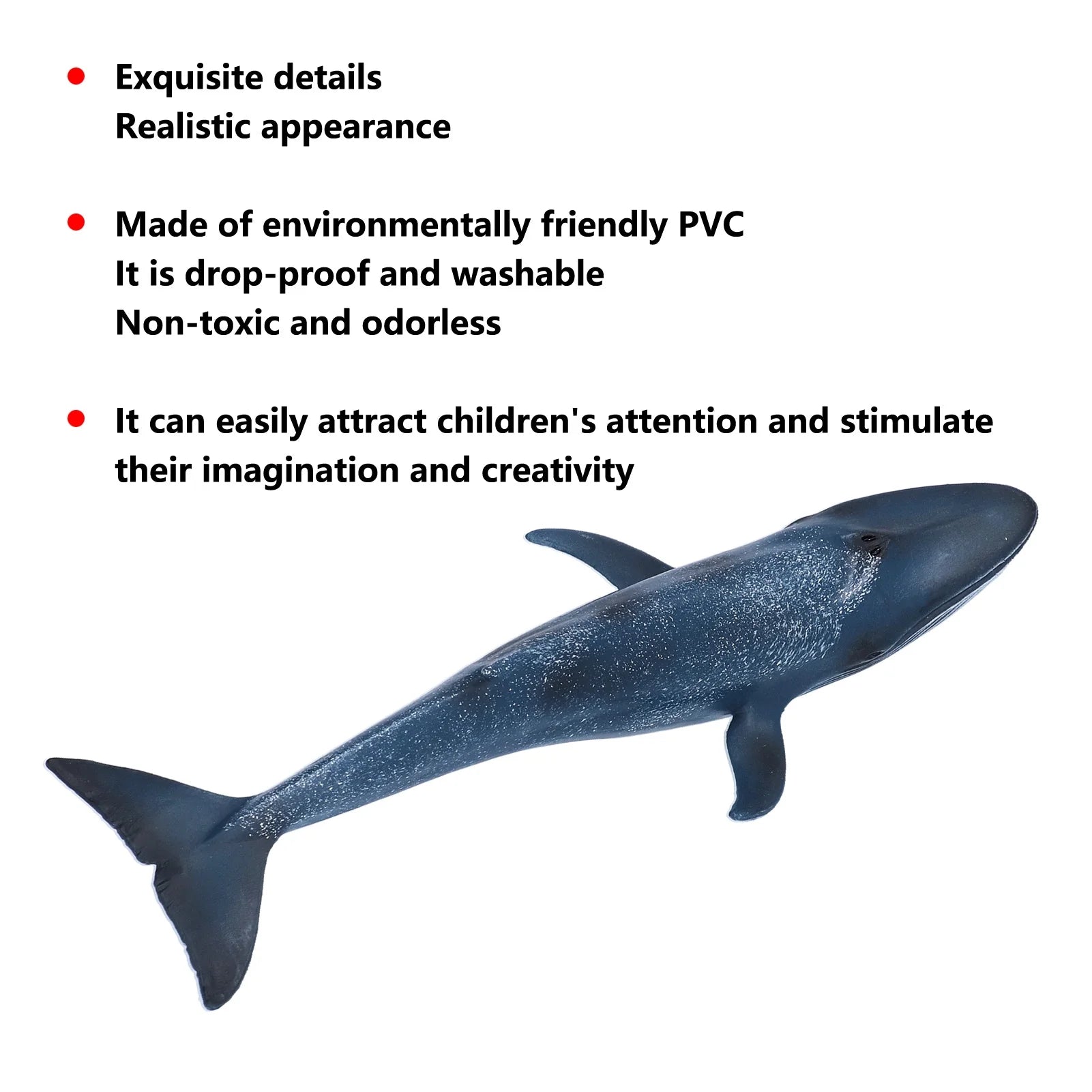 Blue Whale Sea Life Action Figure Ocean Model Toy Set for Kids U7550