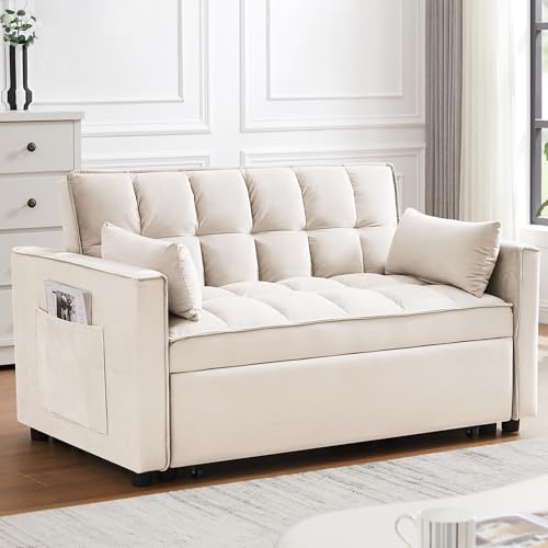 Sleeper Sofa Bed 3 in 1 Convertible Futon Couch with Reclining Backrest L1199