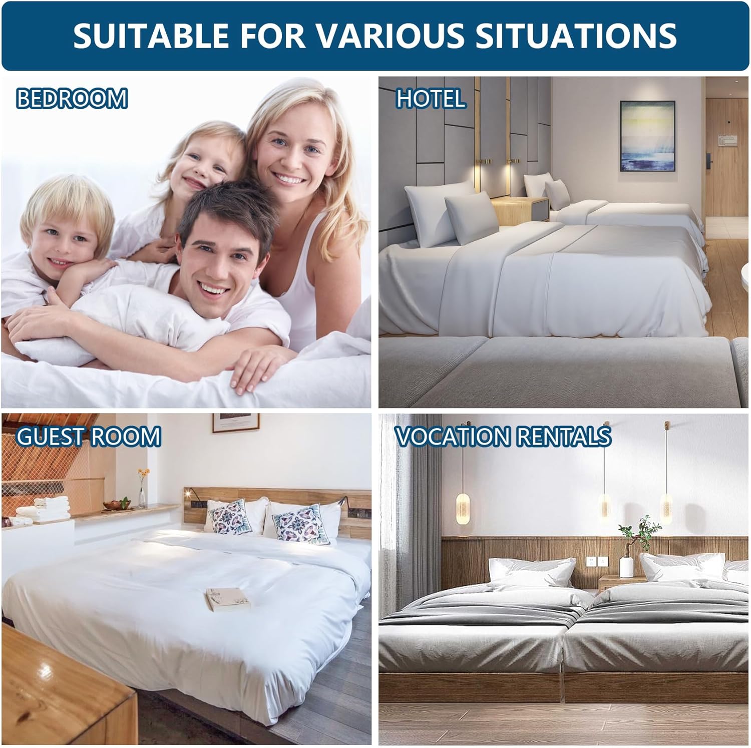 Bed Bridge for Split King Adjustable, Twin to King Converter Kit with Non-Slip 12" Design Q47796