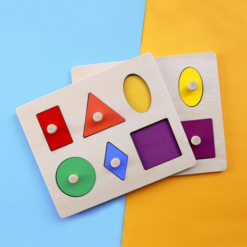 Montessori Wooden Shape Puzzles Educational Toy for Kids 6 Years Old V921027