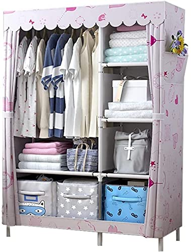 Portable Wardrobe with Metal Frame, 170 x 105 x 45cm V86978