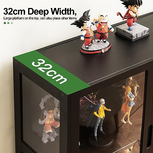 Bamboo Display Cabinet 5-Shelf with Acrylic Door B15107