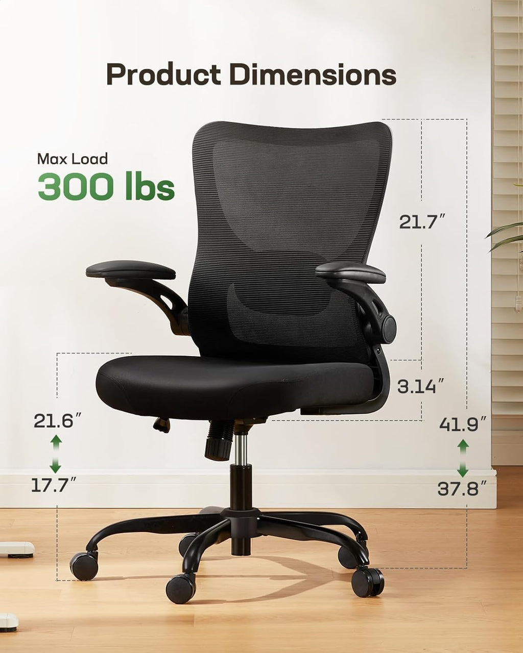 Marsail Office Chair S-Shape, Black L521501