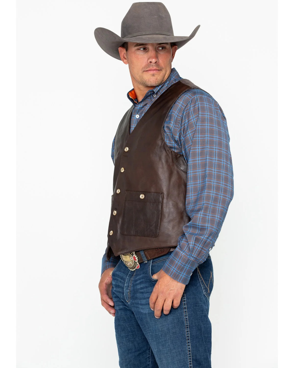 Outback Trading Co Men's Wynard Button Pocket Vest Brown Large H2643