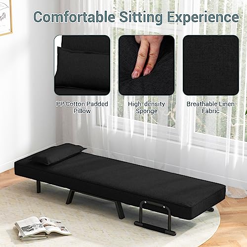 KOMFOTT Convertible Sleeper Chair Bed, 4-in-1 Folding Sofa with Adjustable Backrest Z501934