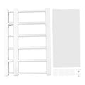 Pssopp Tension Rod Shelf, 16.5in Width Adjustable Length Space Saving Design DIY Divider Separator Shelves for Cabinet Wardrobe Cupboard Kitchen (30‑40cm / 11.8‑15.7in Length)