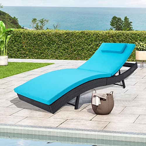 Incbruce Patio Chaise Lounge Chairs Set of 2, Outdoor Reclining with Adjustable Backrest F6127