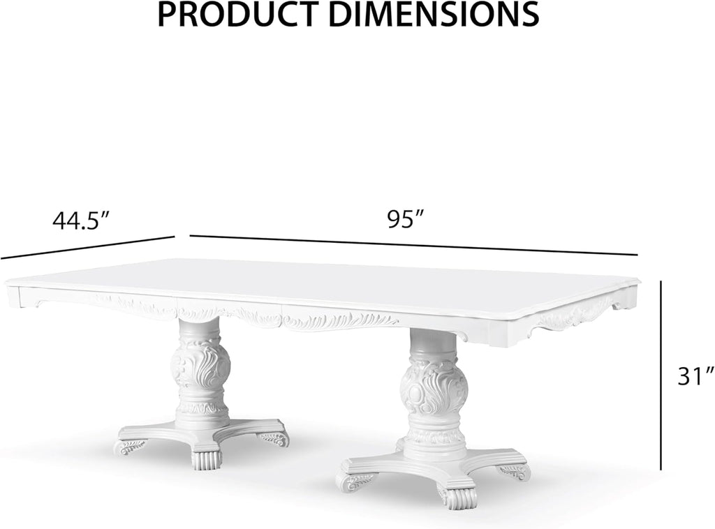 Furniture of America Adair 7-Piece Solid Wood Dining Set with Expandable Table and 6 Side Chairs X399