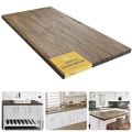 Bme Hevea Solid Wood Butcher Block Countertop in Walnut, Walnut Butcher Block Table Top with UV Finish for DIY Washer Dryer/Island/Kitchen Countertop, 3ft L x 25"W, 1.5in Thick
