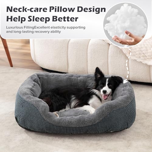 INVENHO Small Dog Bed Washable Orthopedic Pet Bed with Anti-Slip Bottom A5449