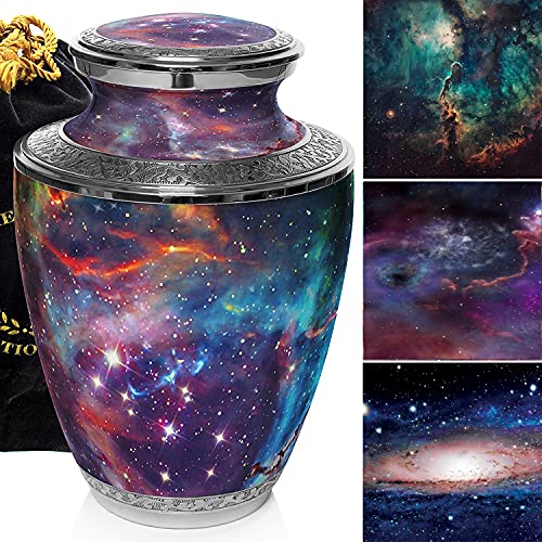 Cosmic Galaxy Keepsake Urns for Human Ashes with Velvet Gift Box for Cremation Keepsakes for Ashes - Small Cremation Urn and Small Decorative Urn