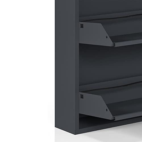 5 Tier Metal Shoe Cabinet with Cover, Anthracite Q68446