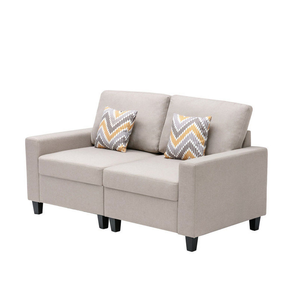 Beige Linen Fabric Living Room Set G562930
