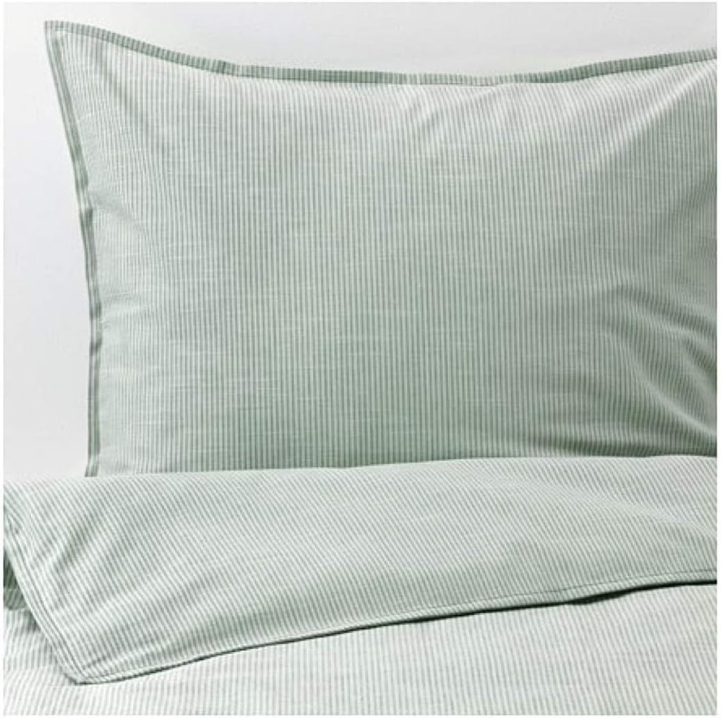 Duvet Cover and Pillowcases Green Stripe Full/Queen E4512