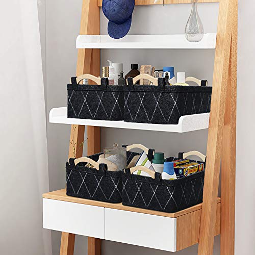Narrow Long Storage Basket Bin for Closet Toys Towels Organizer J660