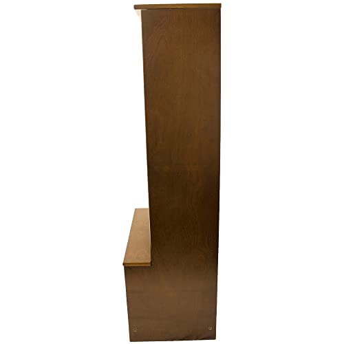 Little Partners Kids Wooden Locker, Two Cubby, 6 Compartment, Earl Grey X42216