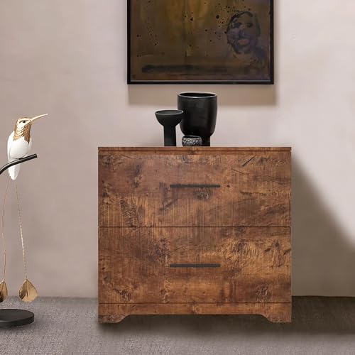 2 Drawer Wood Lateral File Cabinet with Anti-tilt for Home Office U52686