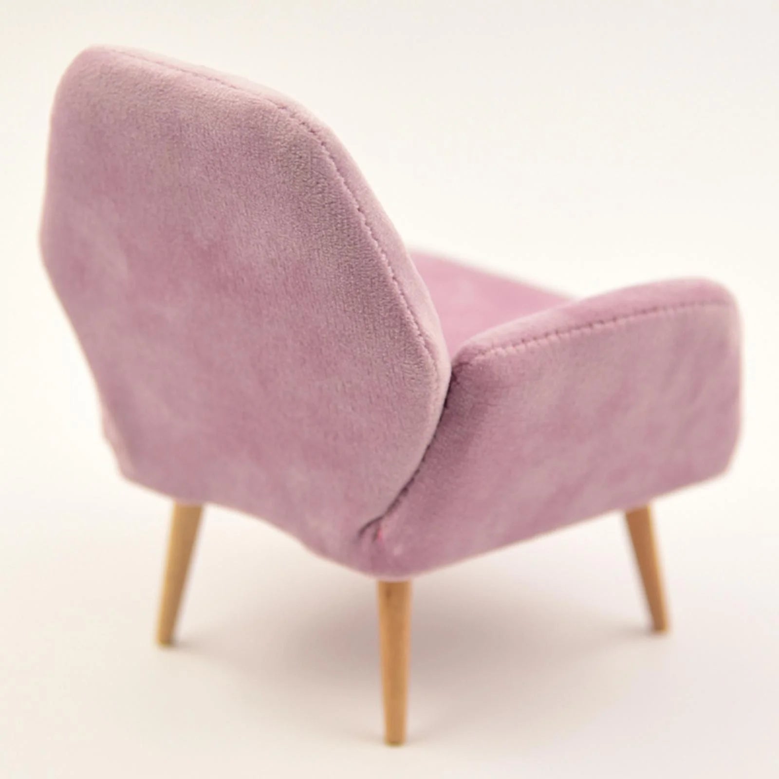 1:6 Dollhouse Miniature Modern Single Sofa Furniture for Dolls - Pink R905574