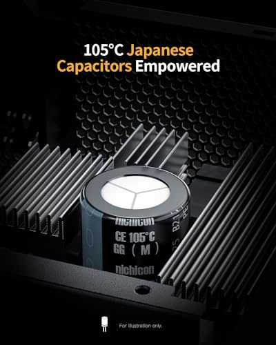 Superer 750W Power Supply ATX PC Gaming PSU Black Low Noise K705630