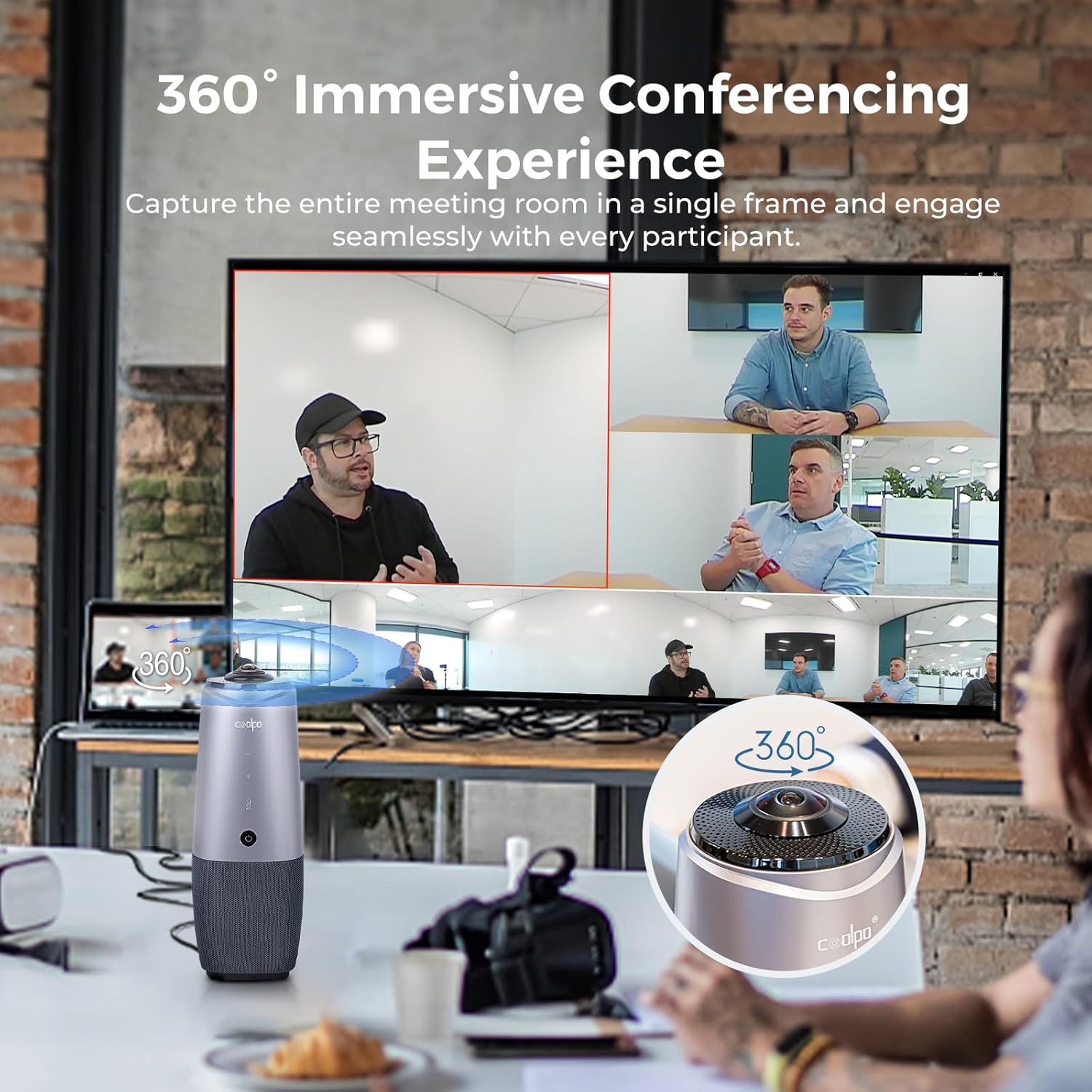 PANA 4K All-in-one Conference Room Camera with Speaker and Microphone C768