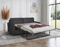 Sleeper Sofa Couch with Pullout Bed, Convertible Queen Size, Dark Grey Q469258