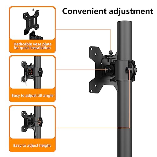 Pholiten Monitor Mount for 13-32" Screens, Adjustable Single Desk Stand, VESA 75x75/100x100mm S87837