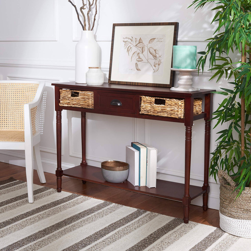 Safavieh Christa Console Table with Storage, Cherry I988158