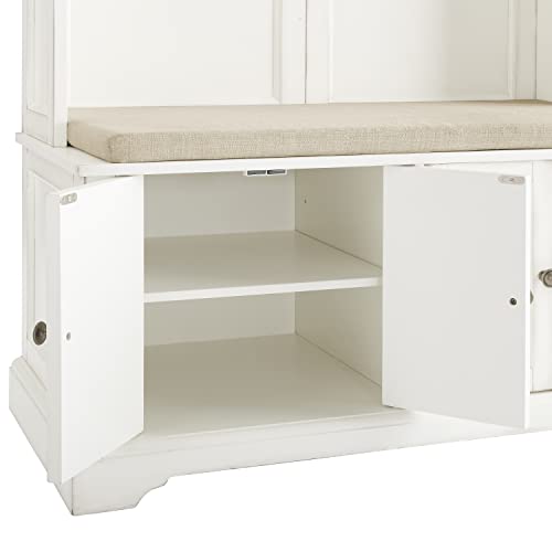 Crosley Furniture Holbrook Hall Tree, Distressed White F286