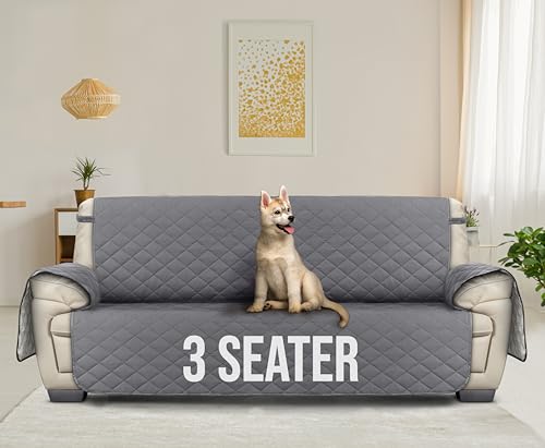 Utopia Bedding Reversible Oversized Sofa Couch Cover, Water Resistant Slipcover, 3.5 Seater, Brown/Beige E27542