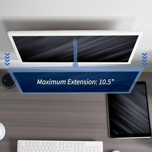 VIVO Full Motion Wall Mount for 27 inch LCD LED TV and Monitor, Tilt and Swivel, White L4422
