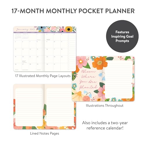 Orange Circle Studio Pocket Academic Planner 2025, Fruit & Flora, Weekly & Monthly Y5002
