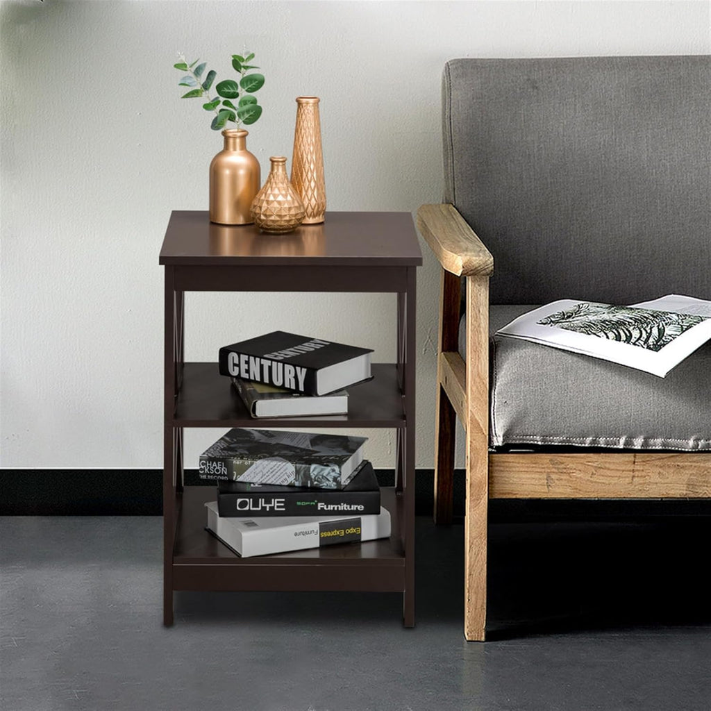 Sofa Side Table, Small Mobile Corner Table with Wheels G96028
