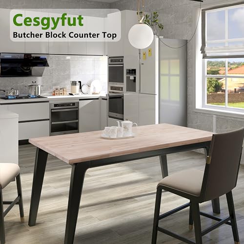 Birch Solid Hardwood Butcher Block Countertop, 1.5" Thick, 25" W x 60" L O2223