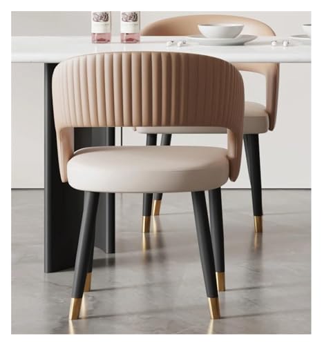 Italian Luxury PU Leather Dining Chair Office Modern Armchair R843