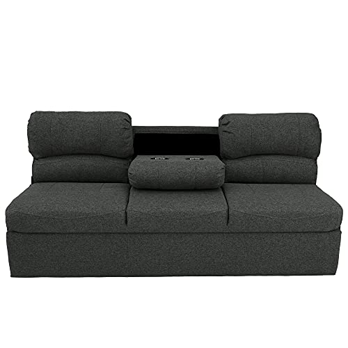 RecPro 72" RV Jackknife Sleeper Sofa with Drop-Down Console, Cloth Fabric Q782490
