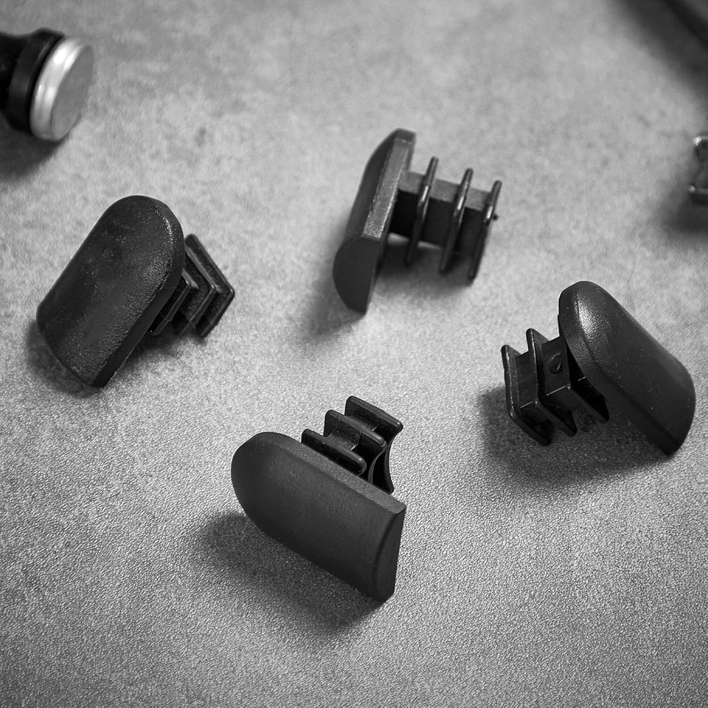 Sling Rail End Caps for Patio Furniture Replacement, Half Oval, Black Nylon X23340