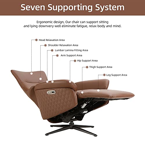 Power Recliner Chair with 2 Motors, Powered Headrest and Footrest, Grey T161