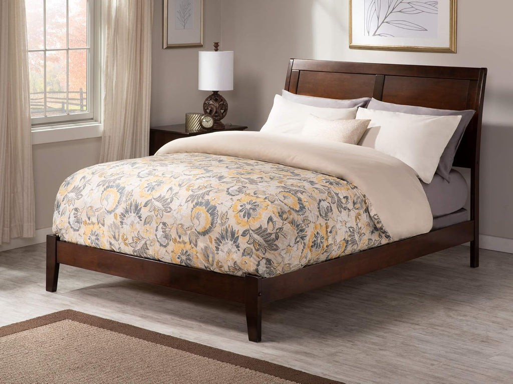 AFI, Portland, Low Profile Wood Platform Bed, King, Walnut
