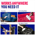 Pet Hair Remover and Reusable Lint Roller- Fluffy Paws Cat and Dog Hair Remover for Furniture, Couch, Carpet, and Bedding - Portable, Multi-Surface Fur Removal Tool